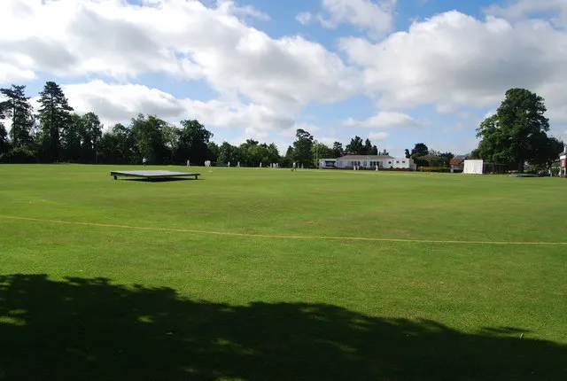 The open green of the Vine cricket ground ringed by trees in Sevenoaks